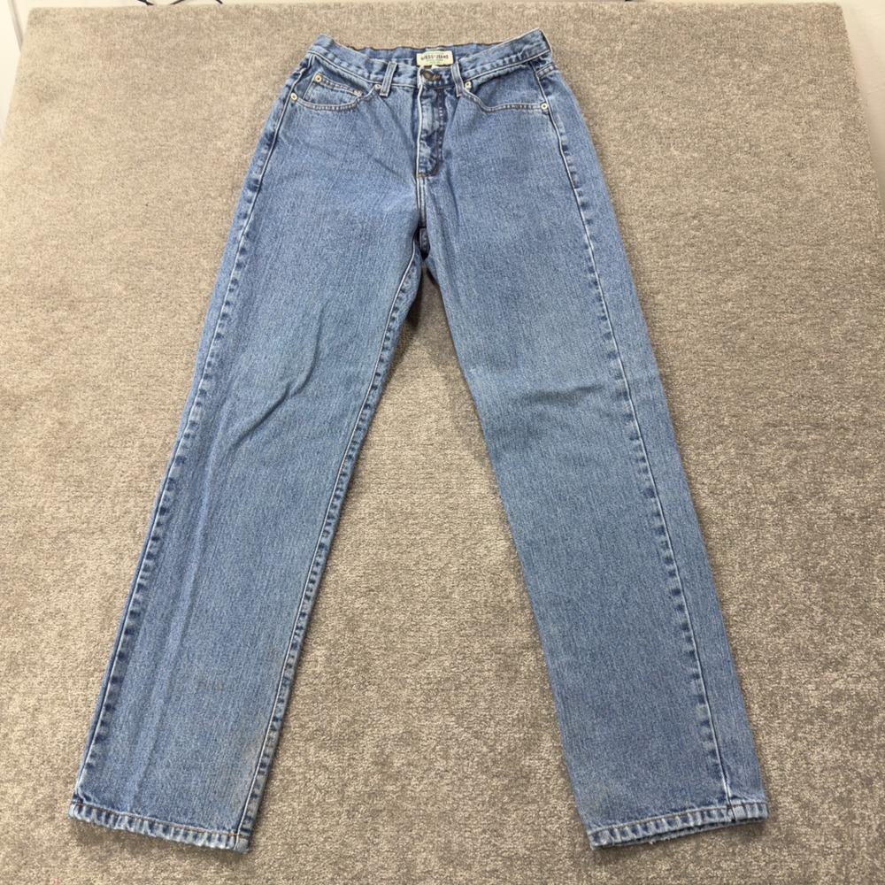 Guess Jeans Straight Leg Pants Womens 29x32 Blue Vintage High Rise Made In USA